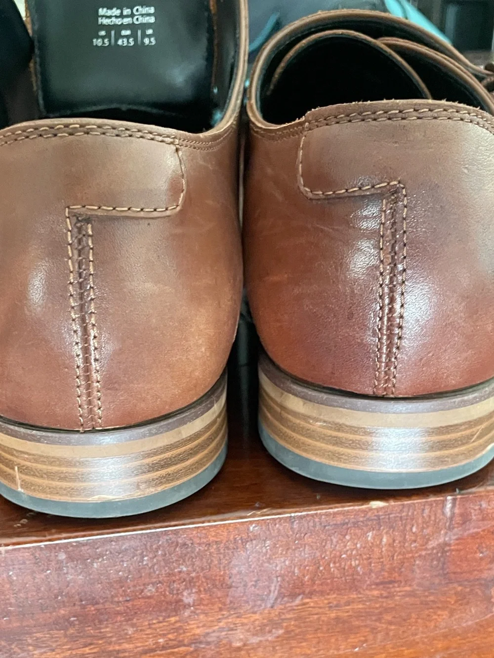 Aldo Men's Leather Double Monk Strap dress Shoes Men’s 10.5 Used Good Condition